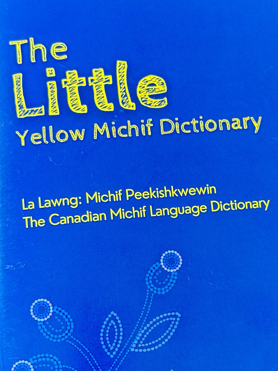 aanjiniigikwe's tweet image. When I was at our tribal office, I picked up a copy of a #Michif dictionary, courtesy of our cousins at the Manitoba Métis Federation. @MBMetis_MMF and the #LittleShell have a longstanding language revitalization partnership. Resources are available at @gdins_org.…
