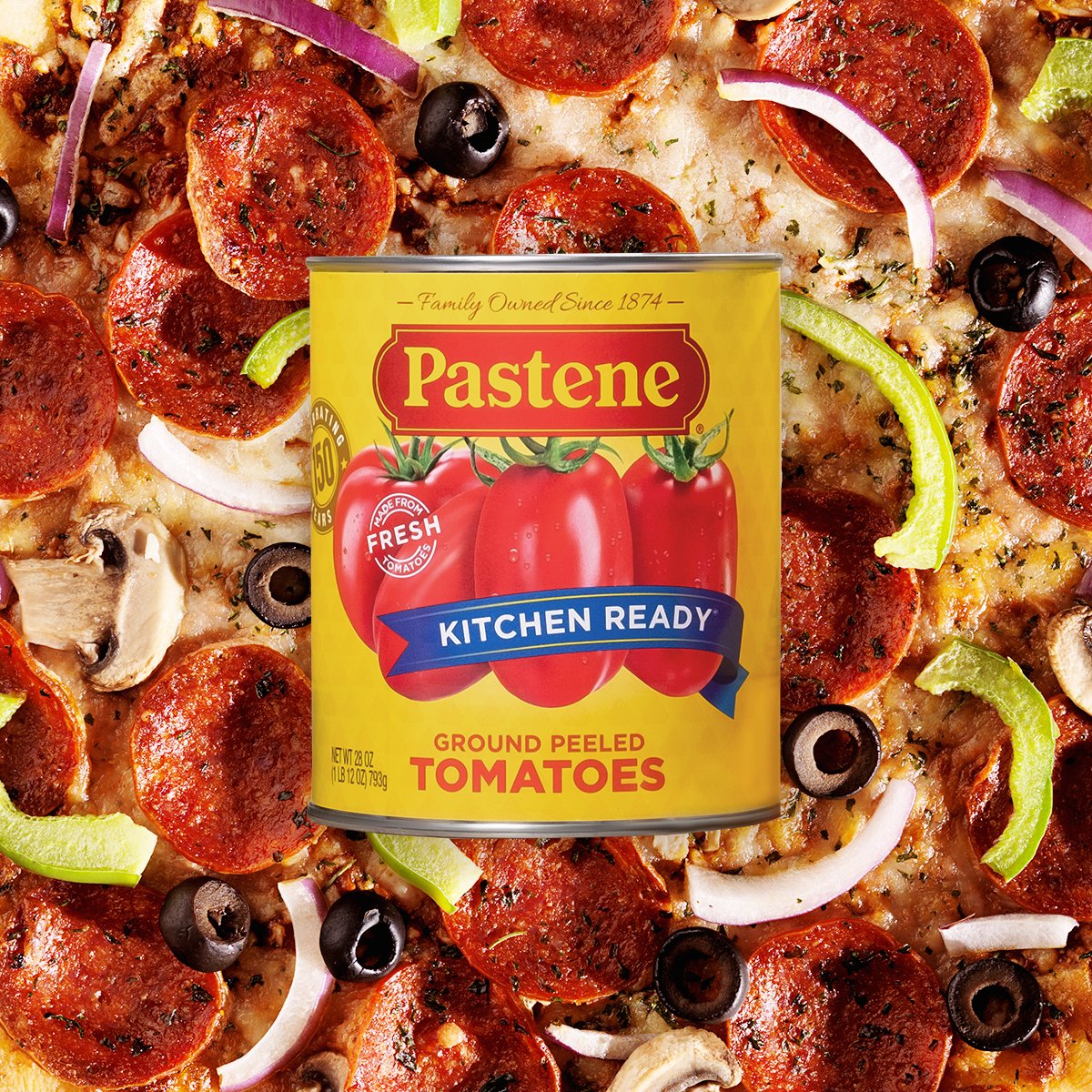 PasteneUSA's tweet photo. Great pizza starts with great sauce. And great sauce starts with Kitchen Ready. Our fresh-packed tomatoes bring big flavor, and a naturally thick consistency that keeps your crust nice and crisp. https://t.co/faFVIzh62w