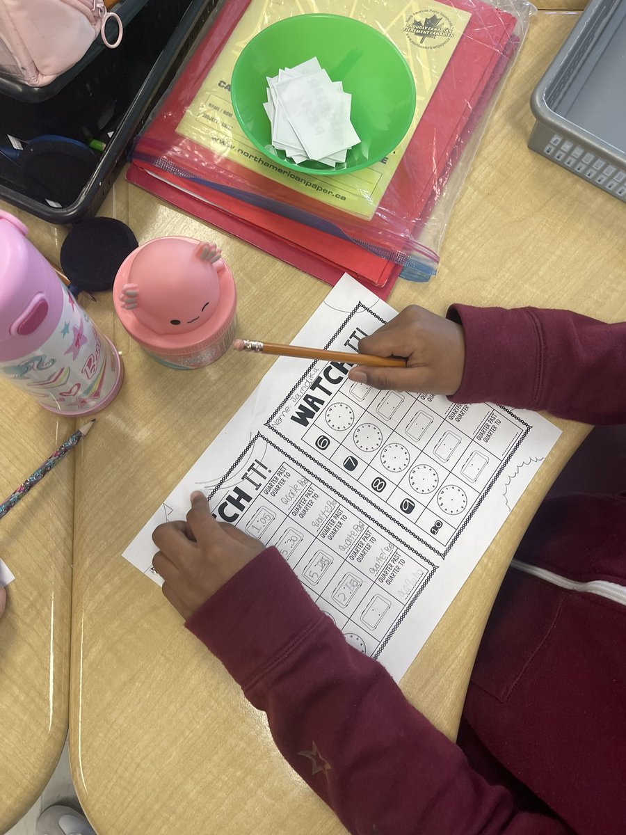 mrslaquerre's tweet photo. Practicing writing and telling time @JohnApostleOCSB https://t.co/NYPXVVo0Ei