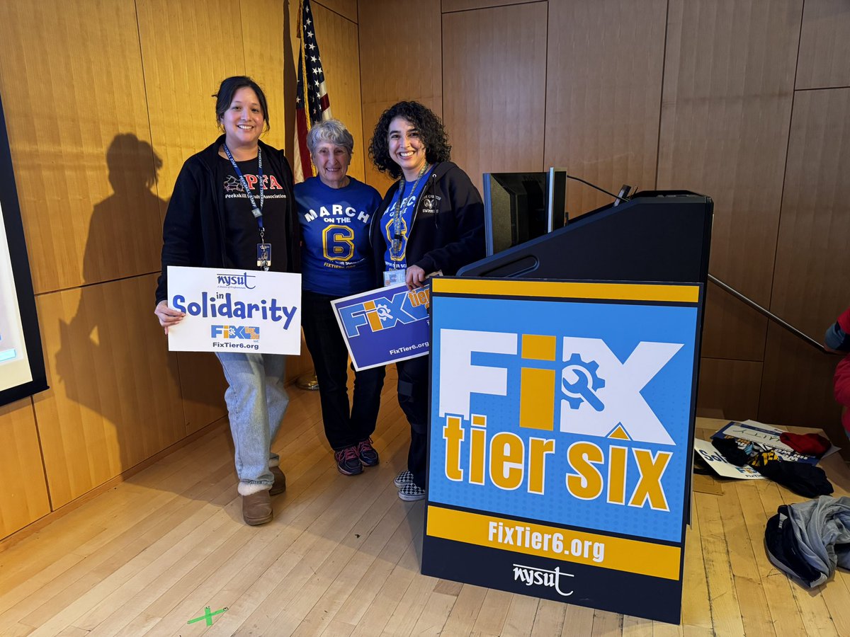 What a privilege to be part of this movement! Today we had the honor of listening to many people speak about why fixing tier 6 is so important. Ms. Gomez from Peekskill and I felt the tremendous support, especially from Ronnie, a Tier 1 member😱! Let’s rally together #FixTier6 !