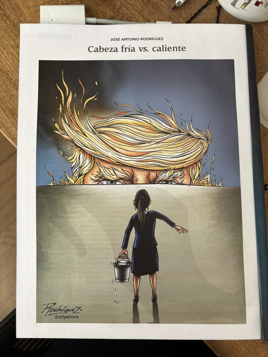 Eyder Peralta (@eyderp) on Twitter photo Mexicoâs president, Claudia Sheinbaum, has dealt with a belligerent American president with stoicism. âCool heads,â she keeps telling the Mexican people. Here <a href="/rodriguezmonos/">Antonio RodrĂguez</a> captures the dynamic in a stunning illustration in the latest edition of Proceso. Mexicoâs president, Claudia Sheinbaum, has dealt with a belligerent American president with stoicism. âCool heads,â she keeps telling the Mexican people. Here <a href="/rodriguezmonos/">Antonio RodrĂguez</a> captures the dynamic in a stunning illustration in the latest edition of Proceso.