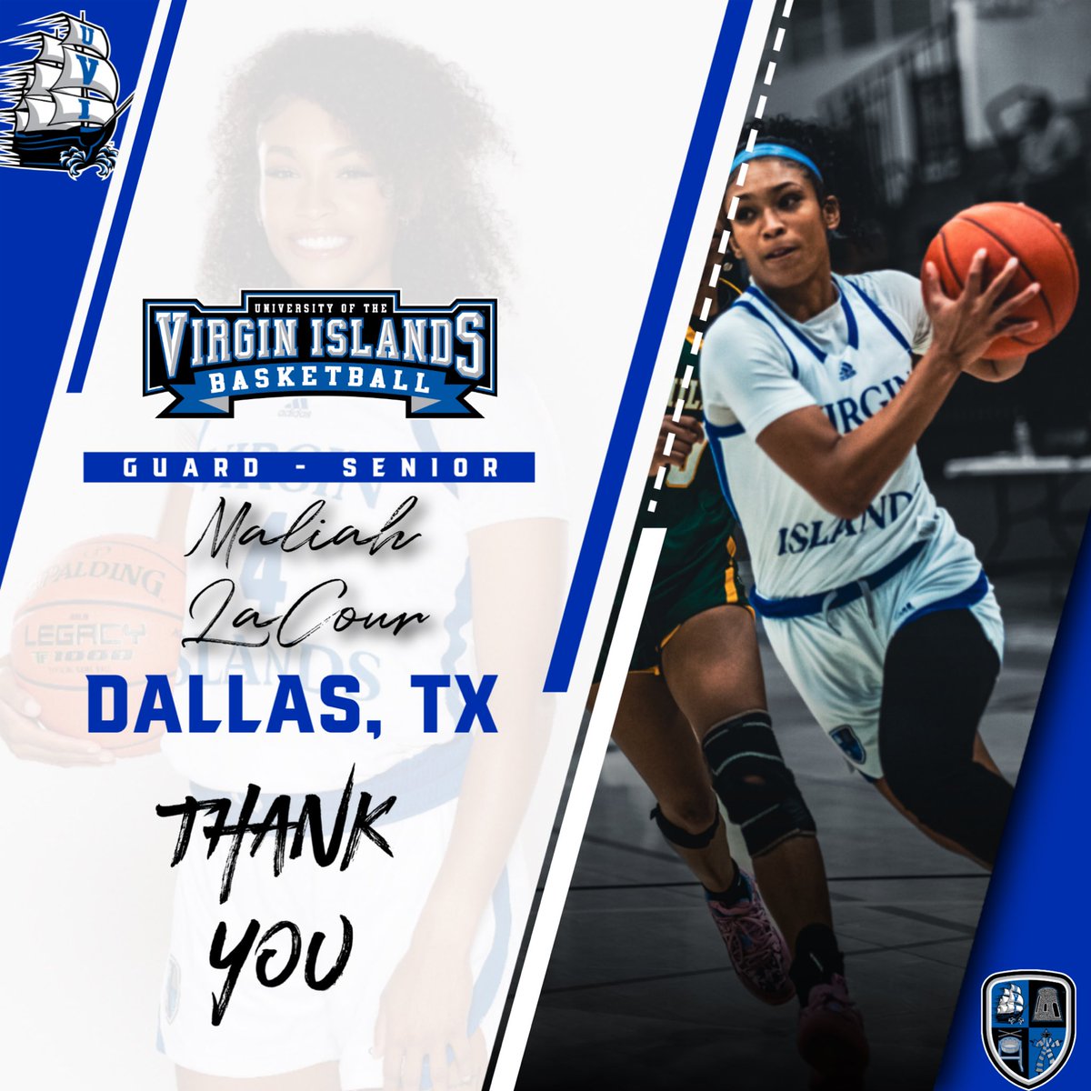 Thank you to our Senior Lady Buccaneers, Mya Lewis and Maliah LaCour, for your commitment and contributions to the Women's Basketball Program. Your hard work, dedication, and effort have not gone unnoticed. We are proud of you both

#SettingTheStandard #BuccUp 
#OneUVI #OneHBCUAC