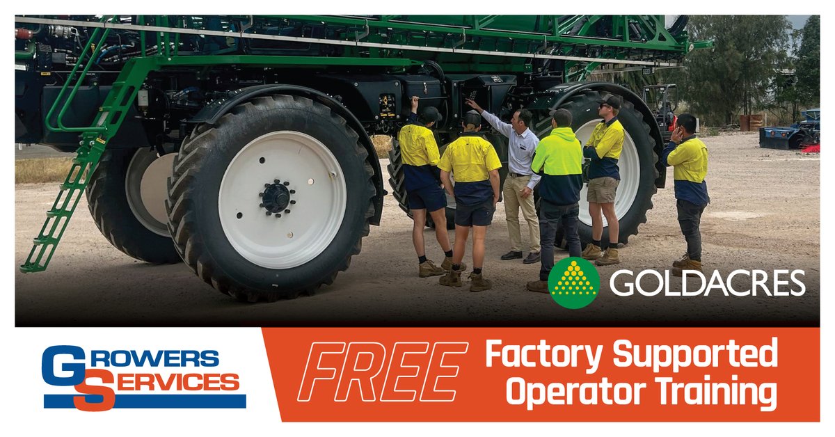 Join us for comprehensive operator training Delivered by the team at Growers Services &amp; Goldacres product specialists.  
📅 Tuesday 25th March @ 9AM  
📍Griffith, NSW
Details:
facebook.com/share/19Aqhdem…