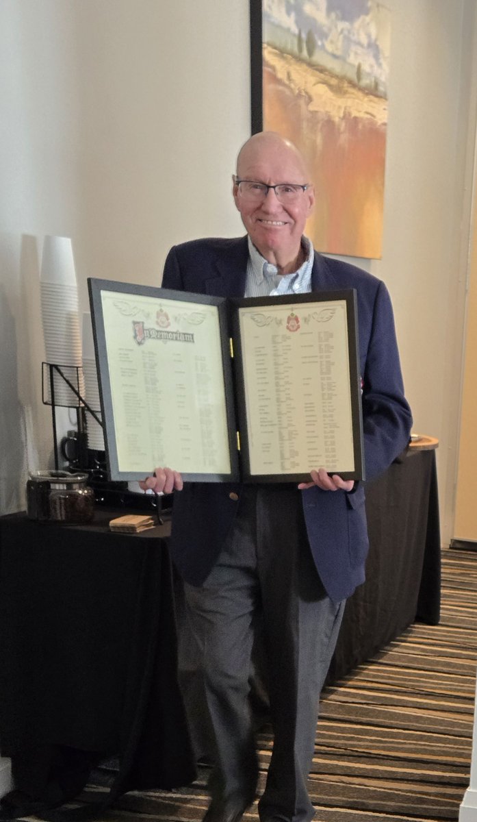 One of our Past Presidents, Mike Goodridge, brought in the OASA Memorial Scroll prior to our Annual General Meeting.
