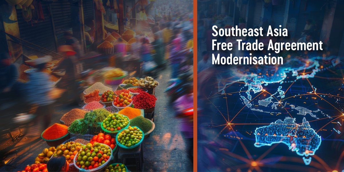DFAT_TradeTalk's tweet image. The review of FTAs in #SoutheastAsia to identify upgrade opportunities and ensure they continue to deliver for 🇦🇺 businesses is underway. Industry can access the $1.75m grant program to feed insights to the Australian Govt. We want to hear from you! ➡️ dfat.gov.au/news/media-rel…