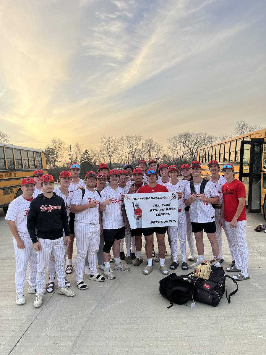Huffman Baseball (@falconshuffman) on Twitter photo Bryce Nixon is now the all time stolen base leader for Huffman Baseball!
#FAMILY Bryce Nixon is now the all time stolen base leader for Huffman Baseball!
#FAMILY