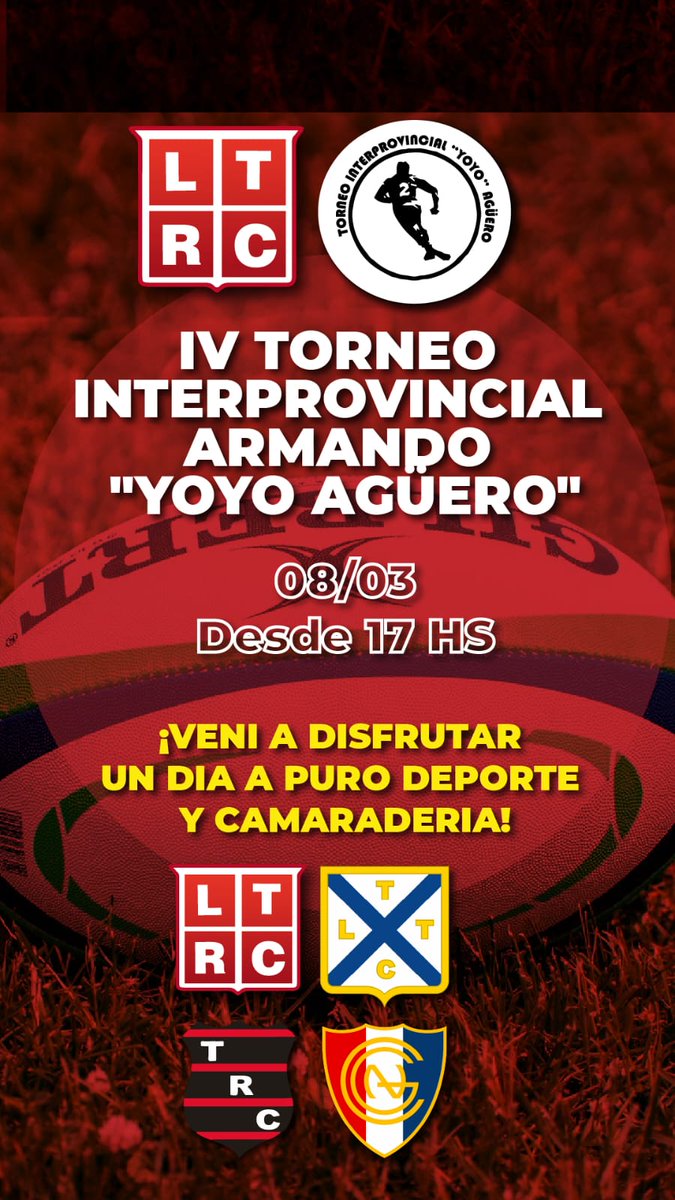 Llega un clásico ya de Los <a href="/Tarcosrugbyclub/">Los Tarcos RC</a> en su casa

🗓 Este sábado
🕗 17h 

‼️Con entrada y estacionamiento sin cargos.
