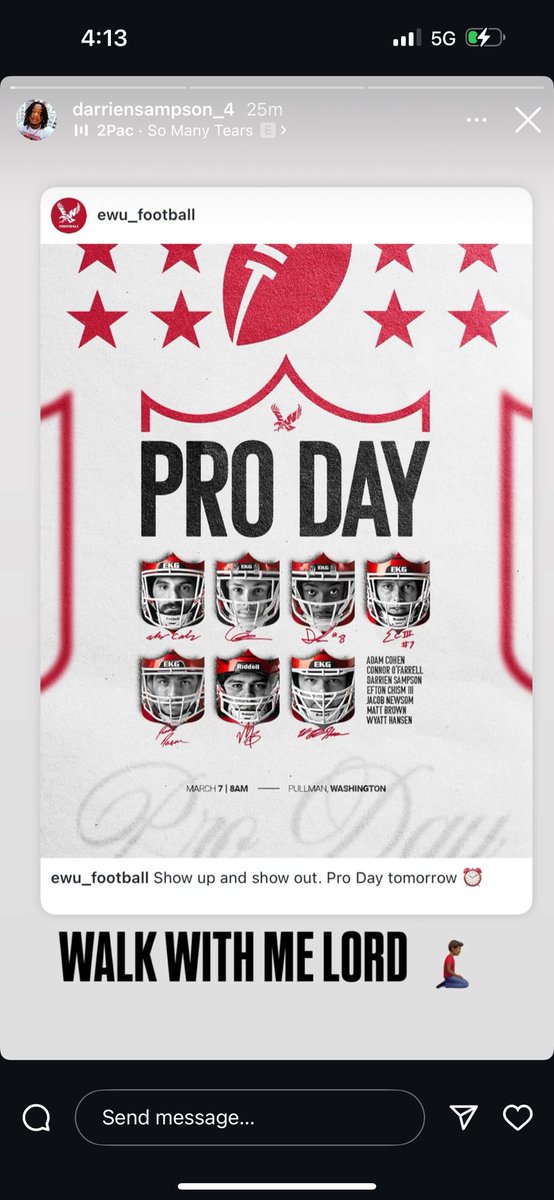 Good luck tomorrow ⁦<a href="/Darrien_4/">Darrien Sampson 🥇</a>⁩ . I know u are ready to show up and show out ! #SAMPSONISLAND   Gods Plan!