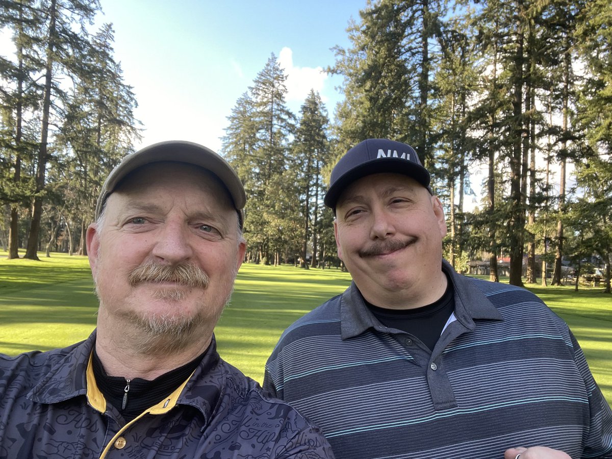 Beautiful afternoon to get a round in at the course. Even better, as I got my equipment manager out for the first time in over a year.