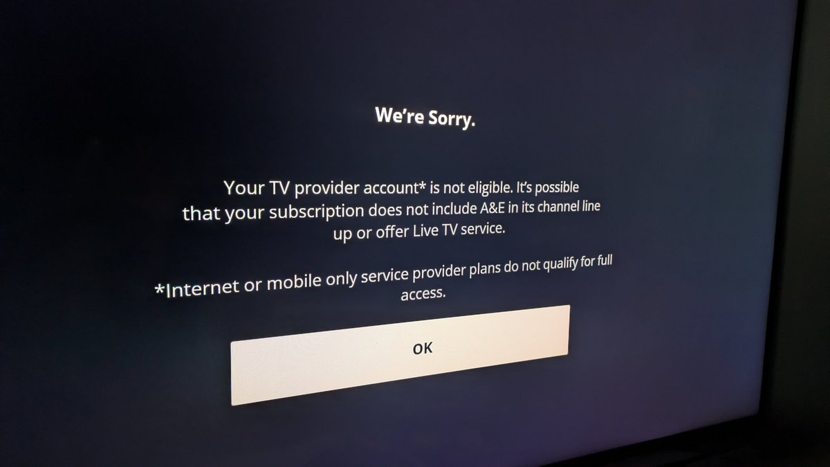 jay_a's tweet image. Hey @VerizonSupport  @AETV . I have a&amp;amp;e on my cable sub. What's gives? I can't use my streaming box anymore?