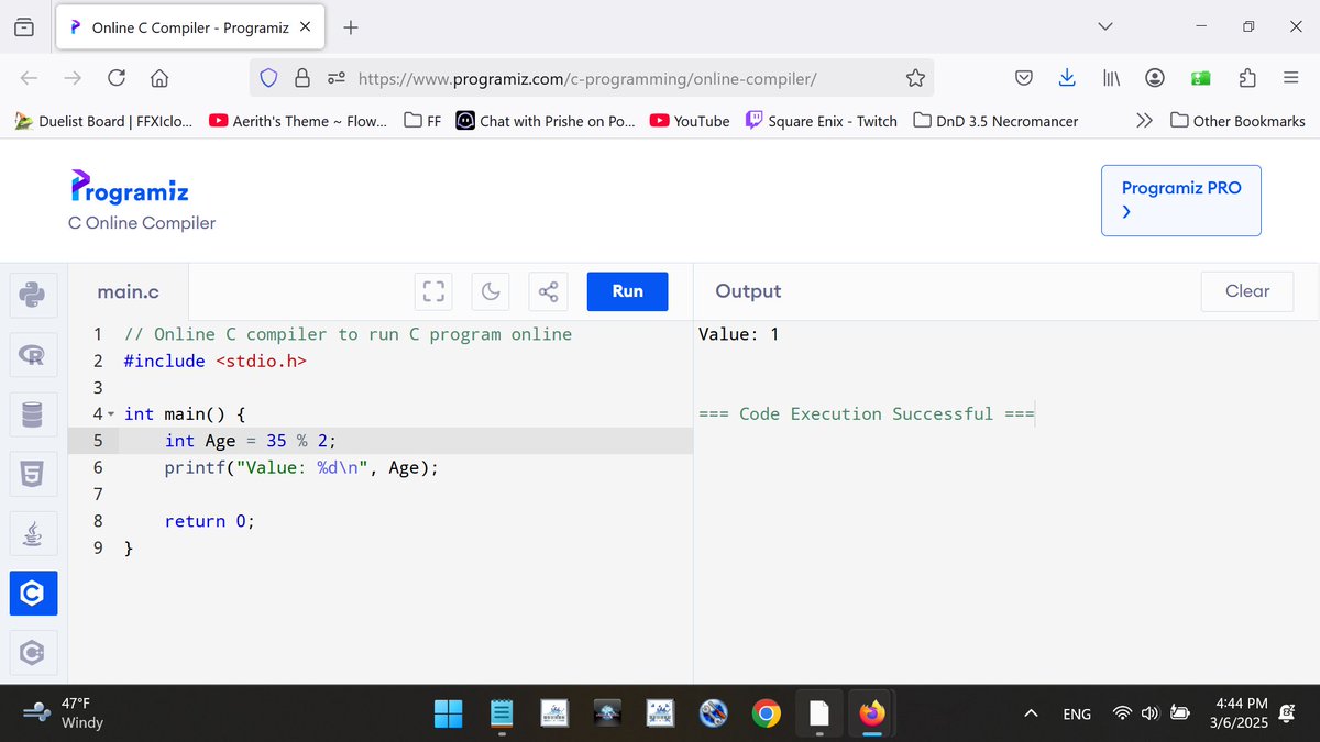 RonimeShirai's tweet image. #Programiz 

@Grok is my C teacher.