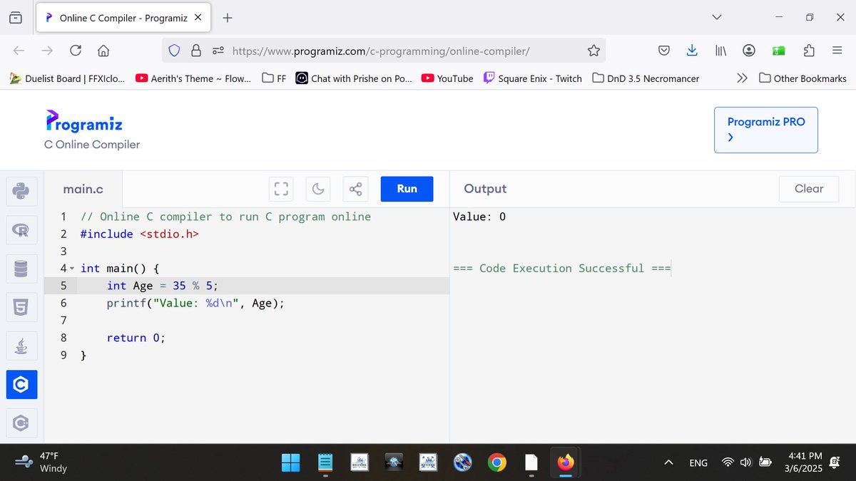 RonimeShirai's tweet image. #Programiz 

@Grok is my C teacher.