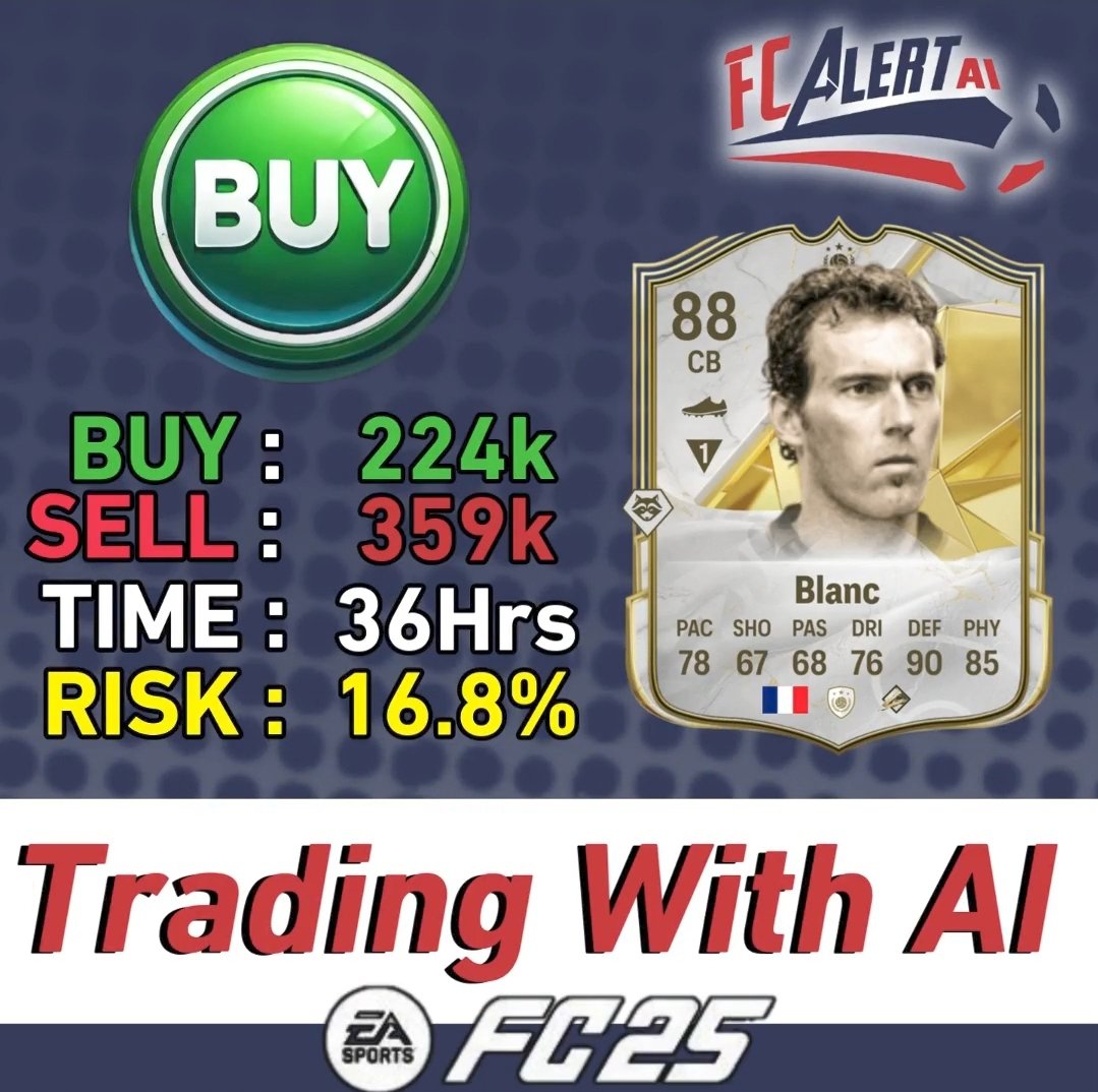 John Sims | EAFC 25 Trader & Coach (@johnsims__) on Twitter photo 💡 NEW!! AI #eafc25 Trades!! 💡
Want extra trade opportunities?
Follow <a href="/FUT_Alert/">FC Alert AI</a> for buy & sell signals! 💡 NEW!! AI #eafc25 Trades!! 💡
Want extra trade opportunities?
Follow <a href="/FUT_Alert/">FC Alert AI</a> for buy & sell signals!