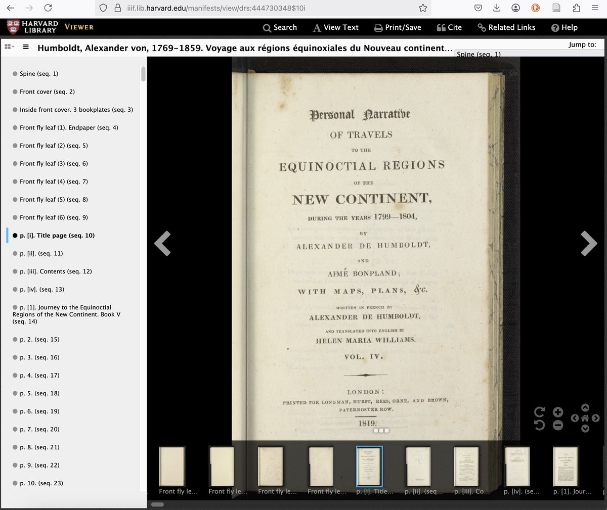 Ojeando la obra de Humboldt sobre el terremoto de 1812 en un lector digital excelente de Harvard. Aquí el enlace.

doaks.org/resources/rare…
