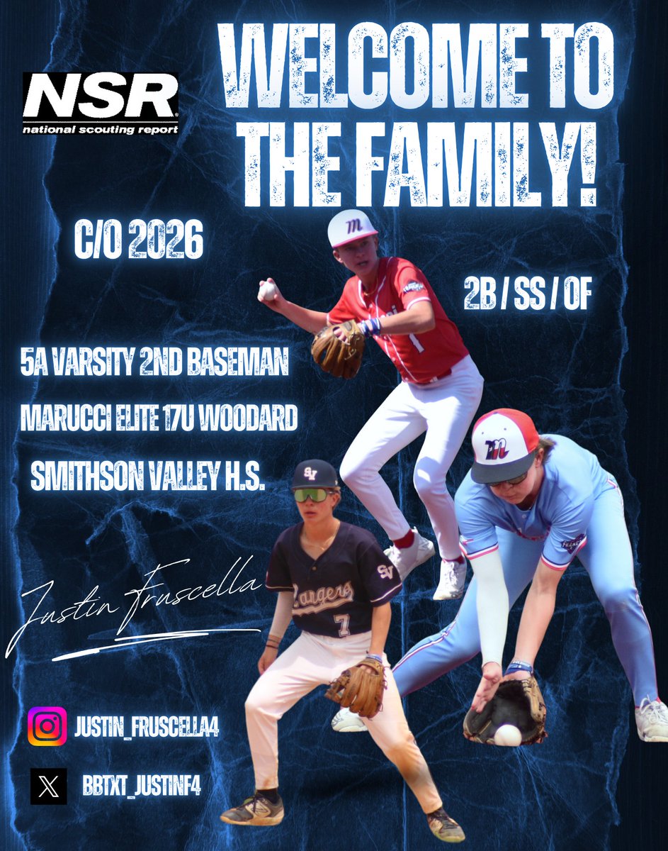 NSR Texas (South & Central Texas) (@satxrecruiting) on Twitter photo Excited to welcome the newest recruit chosen to join the NSR family! 👏
#WelcomeAboard to c/o 2026 2B/SS/OF Justin Fruscella (<a href="/bbtxt_justinF4/">Justin Fruscella</a> )⚾️ A true STUDENT-athlete and we’re pumped to go create legit college baseball opportunities TOGETHER! 🤝💪
👇 More on Justin below Excited to welcome the newest recruit chosen to join the NSR family! 👏
#WelcomeAboard to c/o 2026 2B/SS/OF Justin Fruscella (<a href="/bbtxt_justinF4/">Justin Fruscella</a> )⚾️ A true STUDENT-athlete and we’re pumped to go create legit college baseball opportunities TOGETHER! 🤝💪
👇 More on Justin below