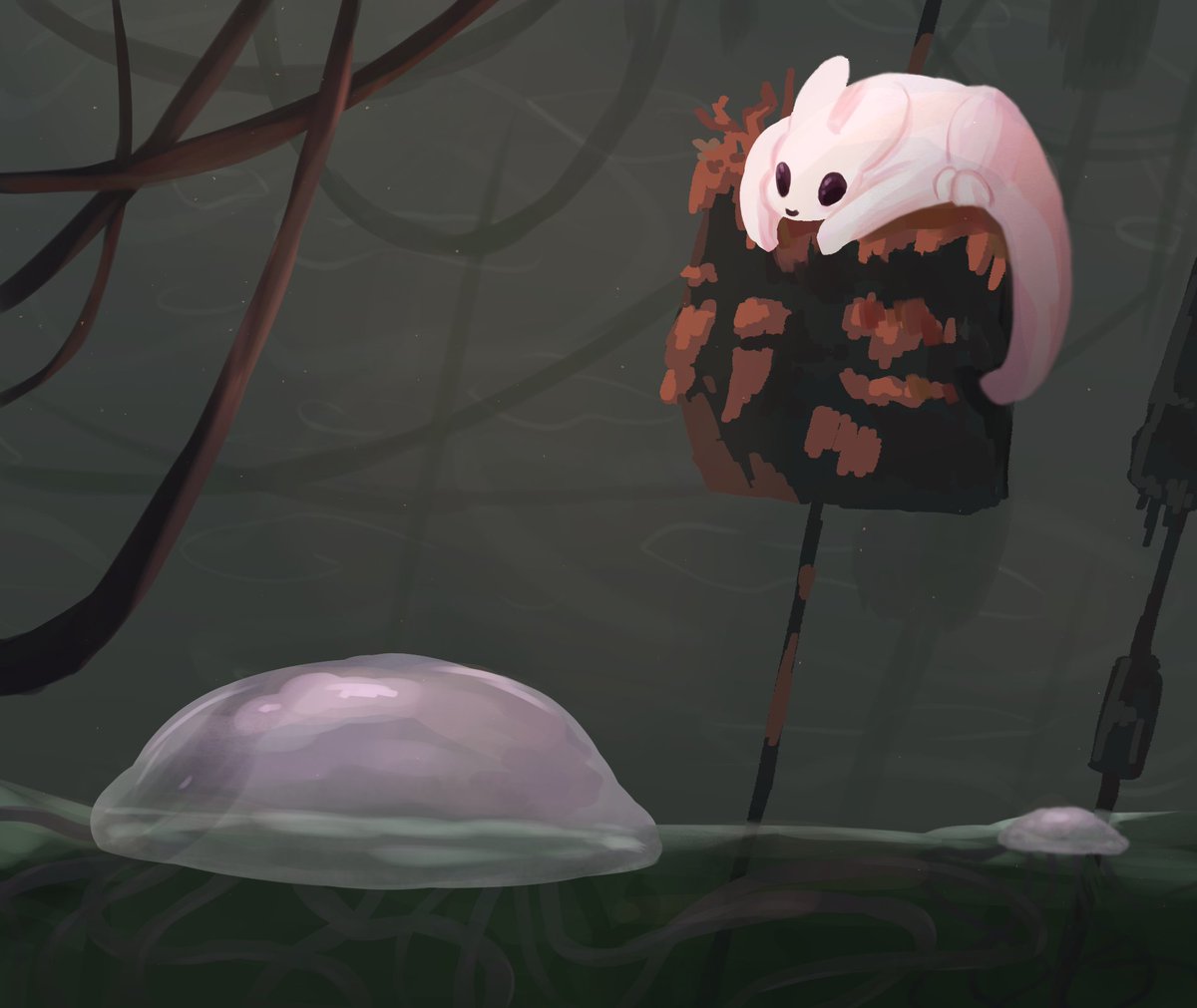 DoesFlightDraw's tweet image. Day 6: Jellyfish

ended up giving survivor the biggest wettest eyes imaginable
#RWArtMonth #RainWorld #rainworldfanart