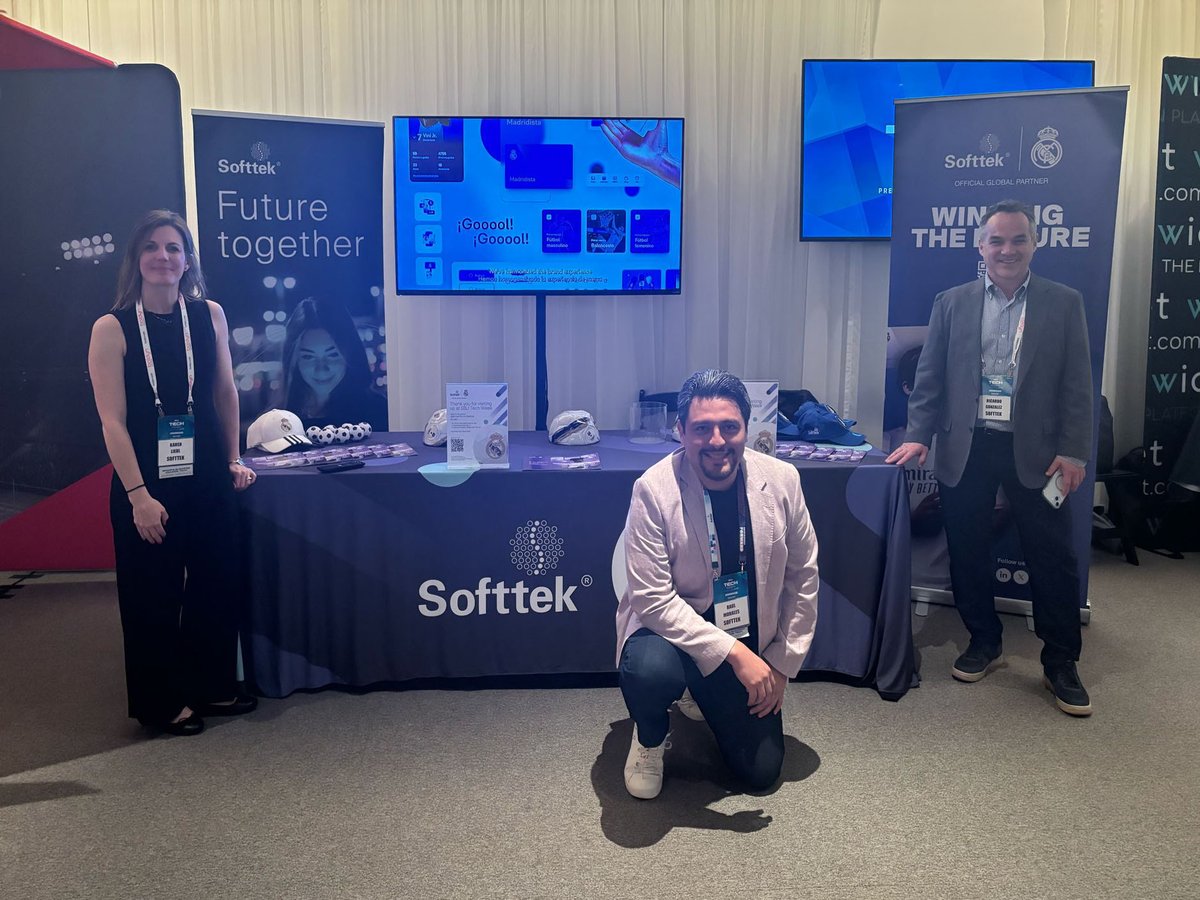 Softtek's tweet image. Honored to be nominated for &quot;Best in Venue &amp;amp; Franchise Operations Technology&quot; by @SBJ during the #SBJTechWeek! It was great hearing about different applications of tech in sports w/ new and familiar faces in #NYC while showcasing our fan engagement ecosystem 🚀

#SBJAwards #SOTI