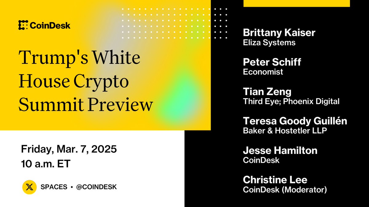 WATCH LIVE TOMORROW at 10:00 am EST: what to expect from the first Crypto  Summit at the White House. Will Trump announce a strategic crypto reserve?  How will the market react? Tune