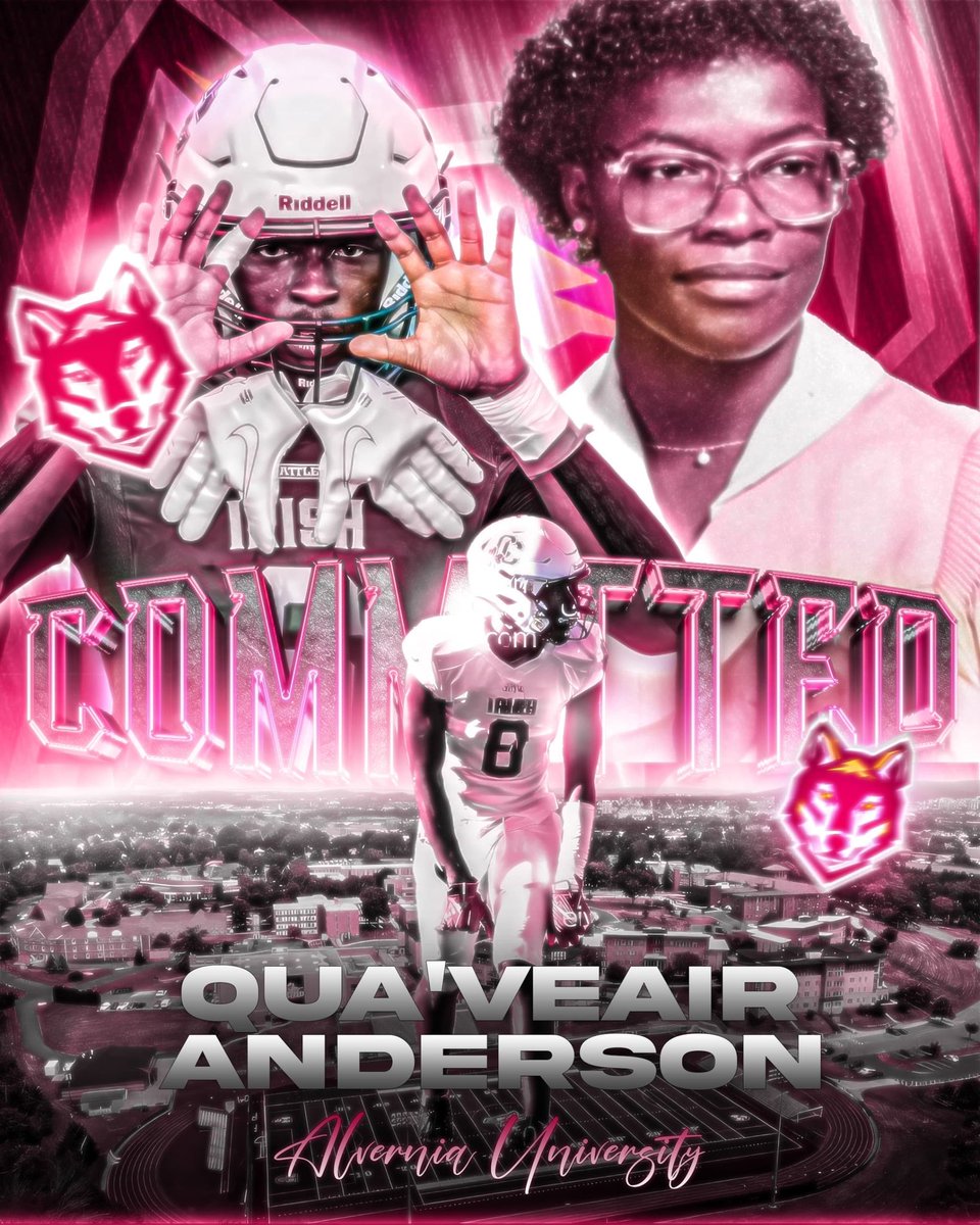 𝓠𝓾𝓪’𝓿𝓮𝓪𝓲𝓻 𝓐𝓷𝓭𝓮𝓻𝓼𝓸𝓷⁶𓅓 (@quaanderson06) on Twitter photo I'm beyond blessed to sign to Alvernia University to continue my Athletic and Academic career at the next level! #JoinThePack #SubhanAllah
<a href="/CoachAGuerrero/">Angel Guerrero</a> <a href="/CoachAzz/">Steve Azzanesi</a> <a href="/AlverniaFB/">Alvernia Football</a> <a href="/r3_ethan/">Ethan💎</a> I'm beyond blessed to sign to Alvernia University to continue my Athletic and Academic career at the next level! #JoinThePack #SubhanAllah
<a href="/CoachAGuerrero/">Angel Guerrero</a> <a href="/CoachAzz/">Steve Azzanesi</a> <a href="/AlverniaFB/">Alvernia Football</a> <a href="/r3_ethan/">Ethan💎</a>