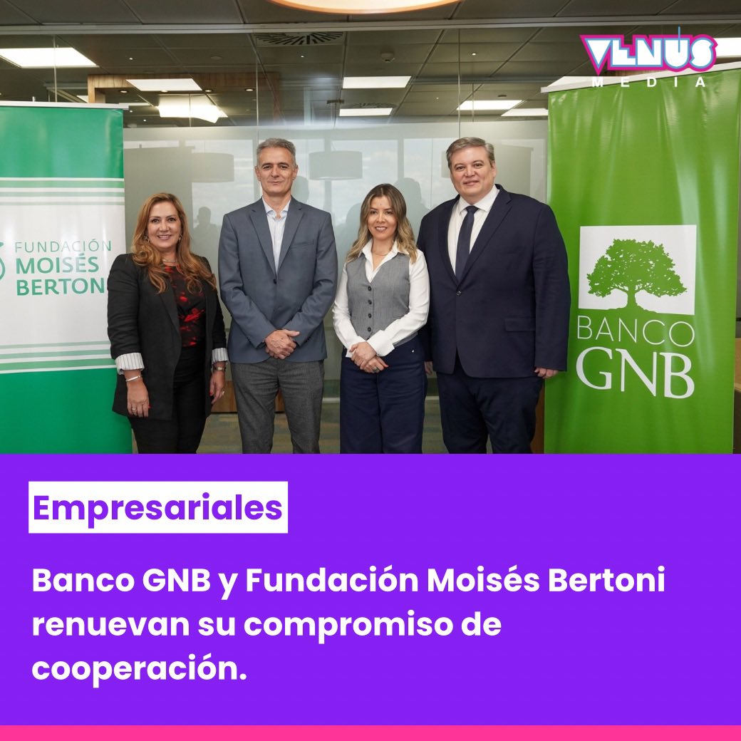 Venus Media (@venusmedia) on Twitter photo 👏🏻 El <a href="/BancoGNBpy/">Banco GNB Paraguay</a> y la Fundación Moisés Bertoni reafirmaron su alianza estratégica mediante la firma de la renovación del convenio de cooperación que ambas instituciones mantienen desde hace varios años. 👏🏻 El <a href="/BancoGNBpy/">Banco GNB Paraguay</a> y la Fundación Moisés Bertoni reafirmaron su alianza estratégica mediante la firma de la renovación del convenio de cooperación que ambas instituciones mantienen desde hace varios años.