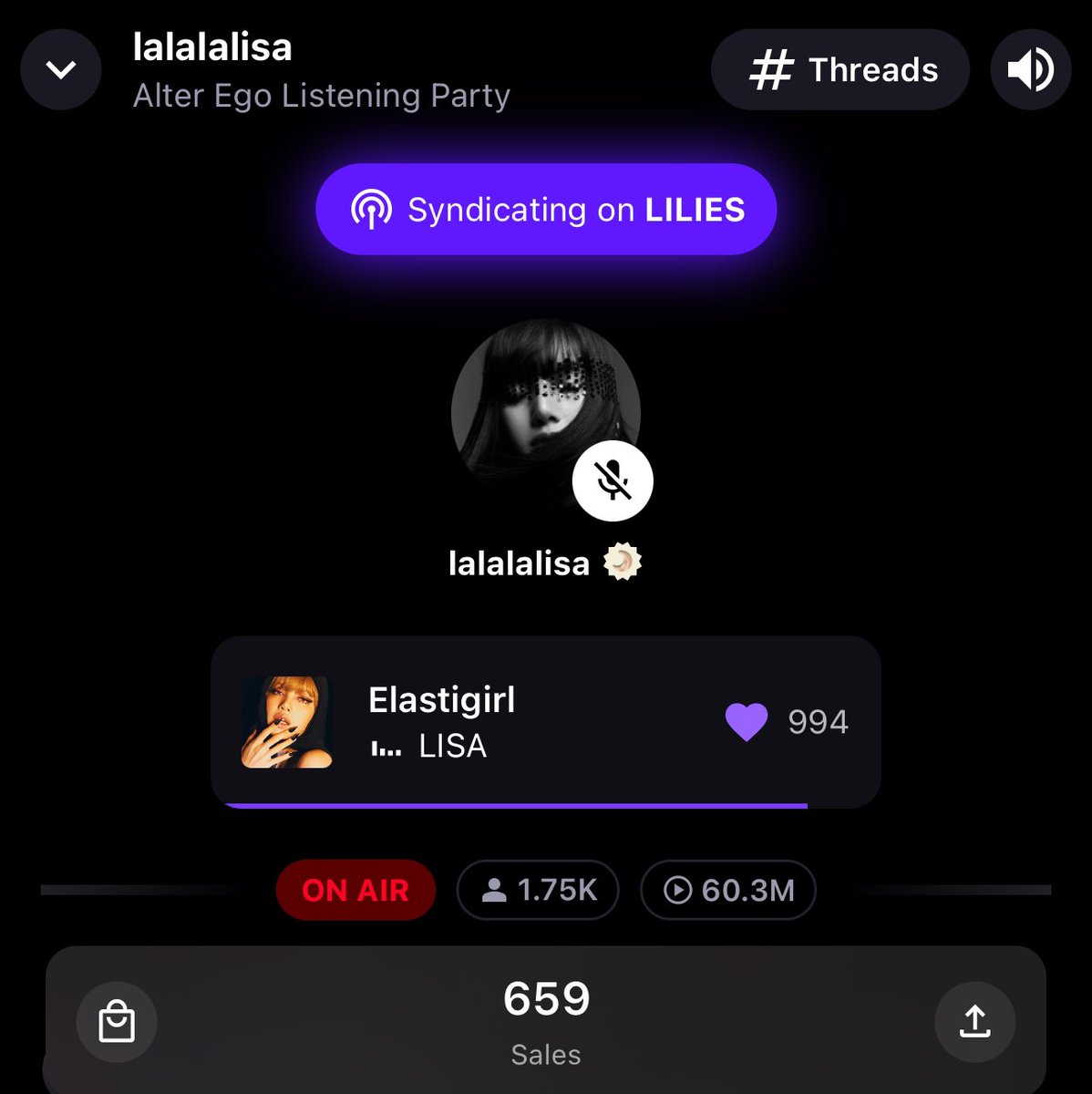 Happening now on LILIES Channel

Don’t forget to purchase ALTER EGO digital album while you’re there.

#LISAxAlterEgo
#LISAxFUTW