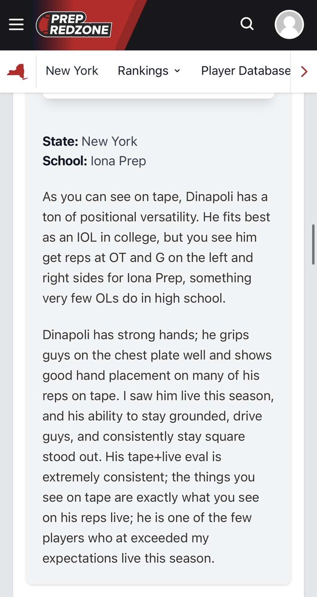 Anthony “DiNap” DiNapoli (@adinap77) on Twitter photo Thank you <a href="/PrepRedzoneNY/">Prep Redzone New York</a> for the write up !! @PRZCaleb
<a href="/ionafootball/">Iona Prep Football</a> <a href="/CoachMoffitt/">Michael Moffitt</a> <a href="/vinnysullivan77/">Sullivan Sports Performance</a> <a href="/Joespags12/">Coach Joe Spagnolo</a> Thank you <a href="/PrepRedzoneNY/">Prep Redzone New York</a> for the write up !! @PRZCaleb
<a href="/ionafootball/">Iona Prep Football</a> <a href="/CoachMoffitt/">Michael Moffitt</a> <a href="/vinnysullivan77/">Sullivan Sports Performance</a> <a href="/Joespags12/">Coach Joe Spagnolo</a>