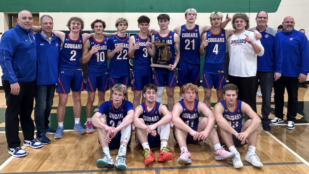 BB - Cougars are REGIONAL CHAMPS!!! as they defeat Concord 64-54. #GoCougars <a href="/965TheCave/">96.5 The Cave</a> <a href="/lenaweesports/">Telegram Sports</a>