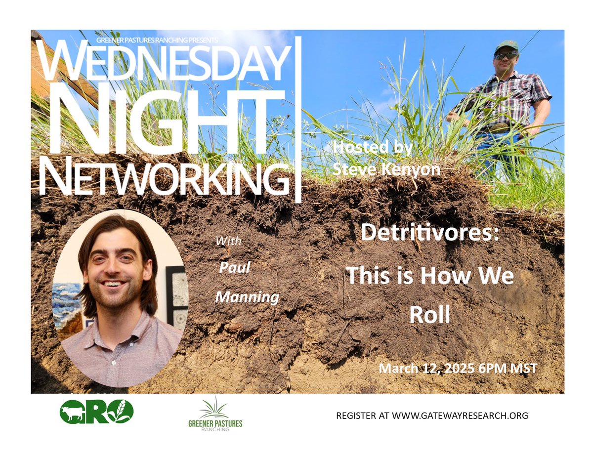 GPRanchingLTD's tweet photo. Join us on March 12, 2025 at 6pm MST for WNN with special guest Paul Manning, Assistant Professor in the Department of Food, Plant and Environmental Sciences at Dalhousie University's Faculty of Agriculture
Register here:
https://t.co/9EDRHMgo0z https://t.co/rnf8lIVgHh
