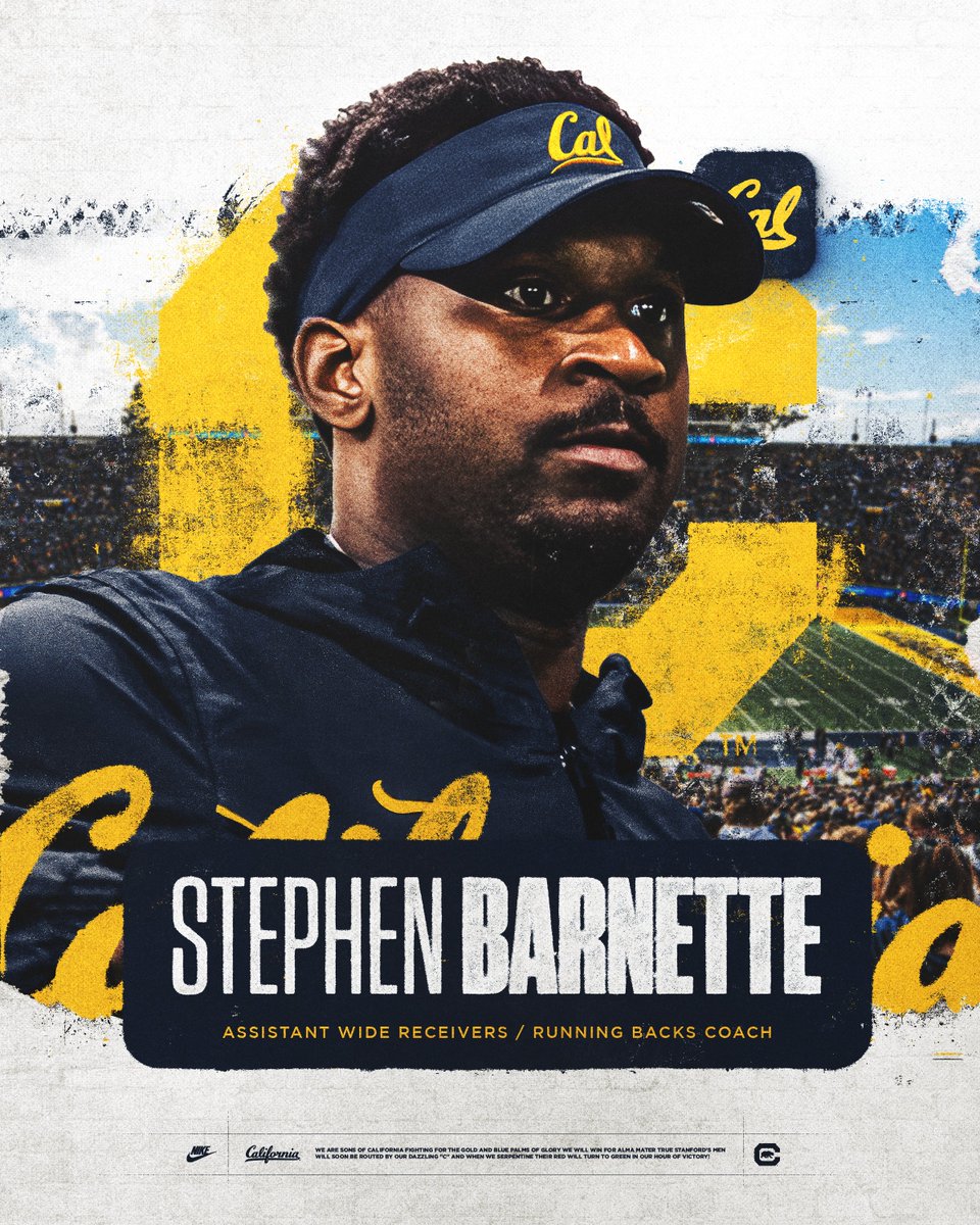 Cal Football (@calfootball) on Twitter photo Join us in welcoming our new Assistant Coaches to Bear Territory 👏📷🐻
<a href="/si_one11/">Sione Ta'ufo'ou</a> x <a href="/coachsbarnette/">Stephen Barnette</a>
#GoBears Join us in welcoming our new Assistant Coaches to Bear Territory 👏📷🐻
<a href="/si_one11/">Sione Ta'ufo'ou</a> x <a href="/coachsbarnette/">Stephen Barnette</a>
#GoBears