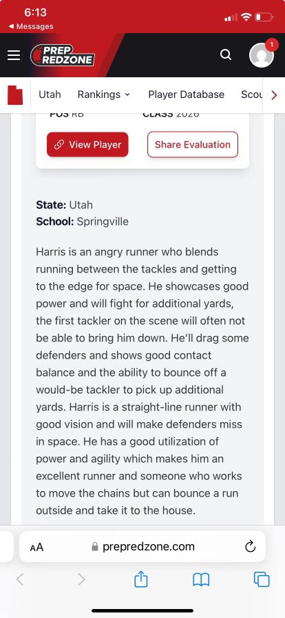 Max Harris (@maxinator27) on Twitter photo Getting ready for next season! Let’s go! Got named as one of the top 5 running backs to watch! <a href="/PrepRedzoneUT/">Prep Redzone Utah</a> Getting ready for next season! Let’s go! Got named as one of the top 5 running backs to watch! <a href="/PrepRedzoneUT/">Prep Redzone Utah</a>