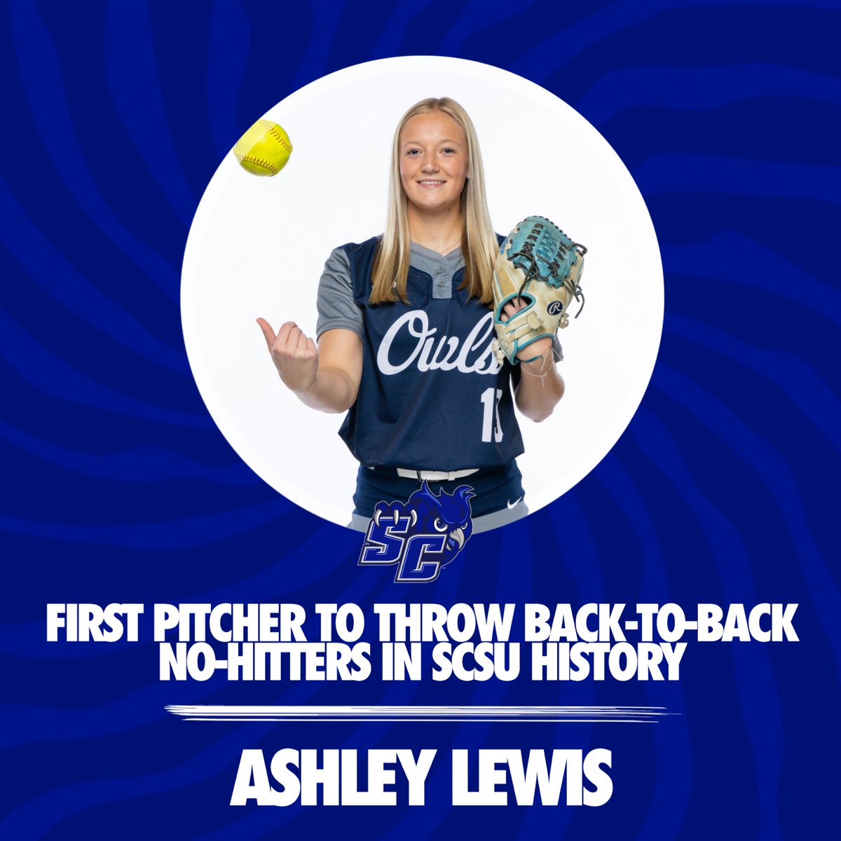 BACK-TO-BACK

Ashley Lewis is the first pitcher in program history to throw back-to-back no hitters! She threw her first no-hitter this past Tuesday, Mar. 4 in a 9-0 win against Bloomfield. Her second no-hitter was today, Mar.
6 in a 12-0 win against Post. #WingsUp #OwlProud
