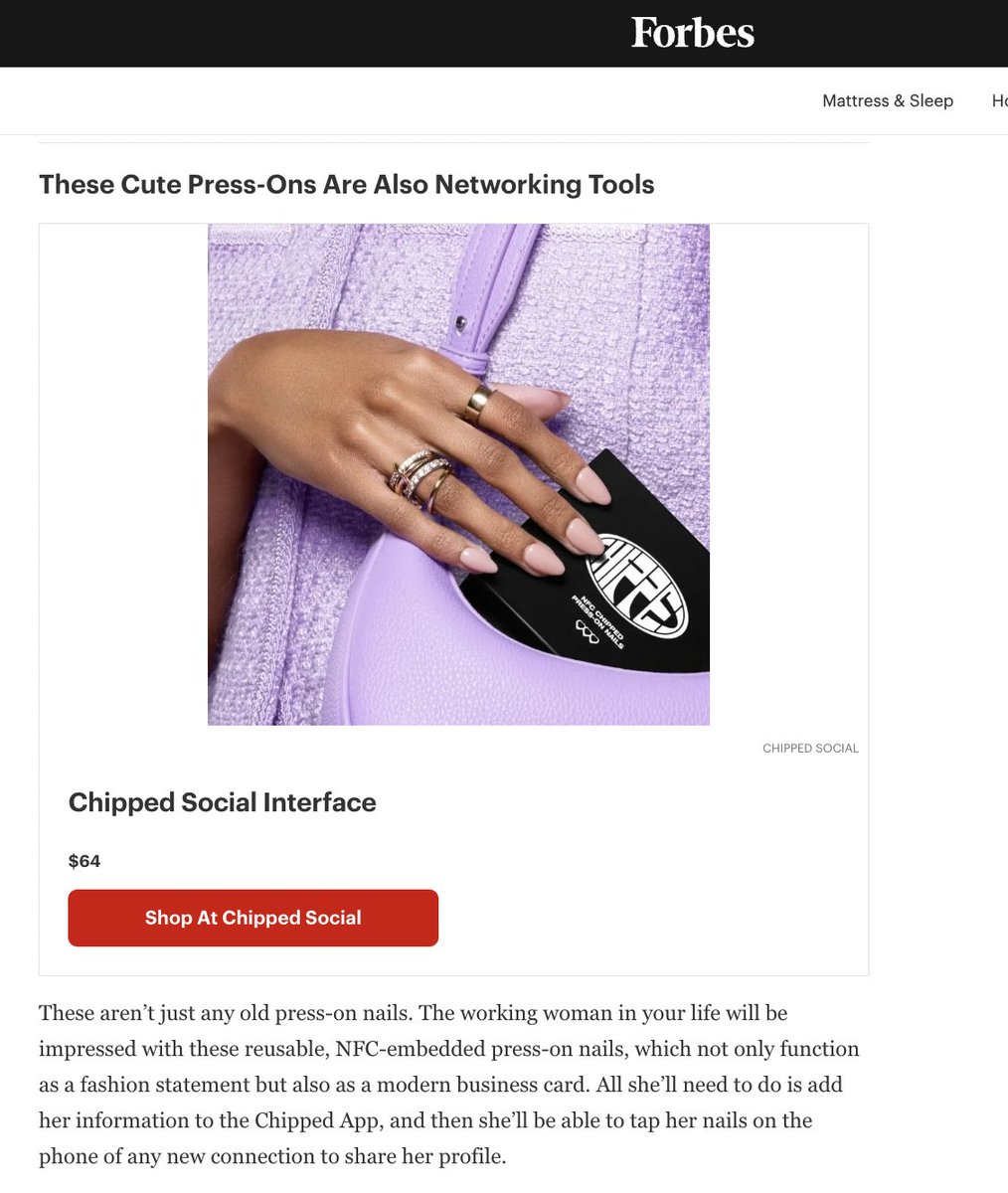 chippedsocial's tweet image. Thank you @Forbes for including us in 29 International Women’s Day Gifts To Treat Moms, Co-Workers And More

Honoured 💕