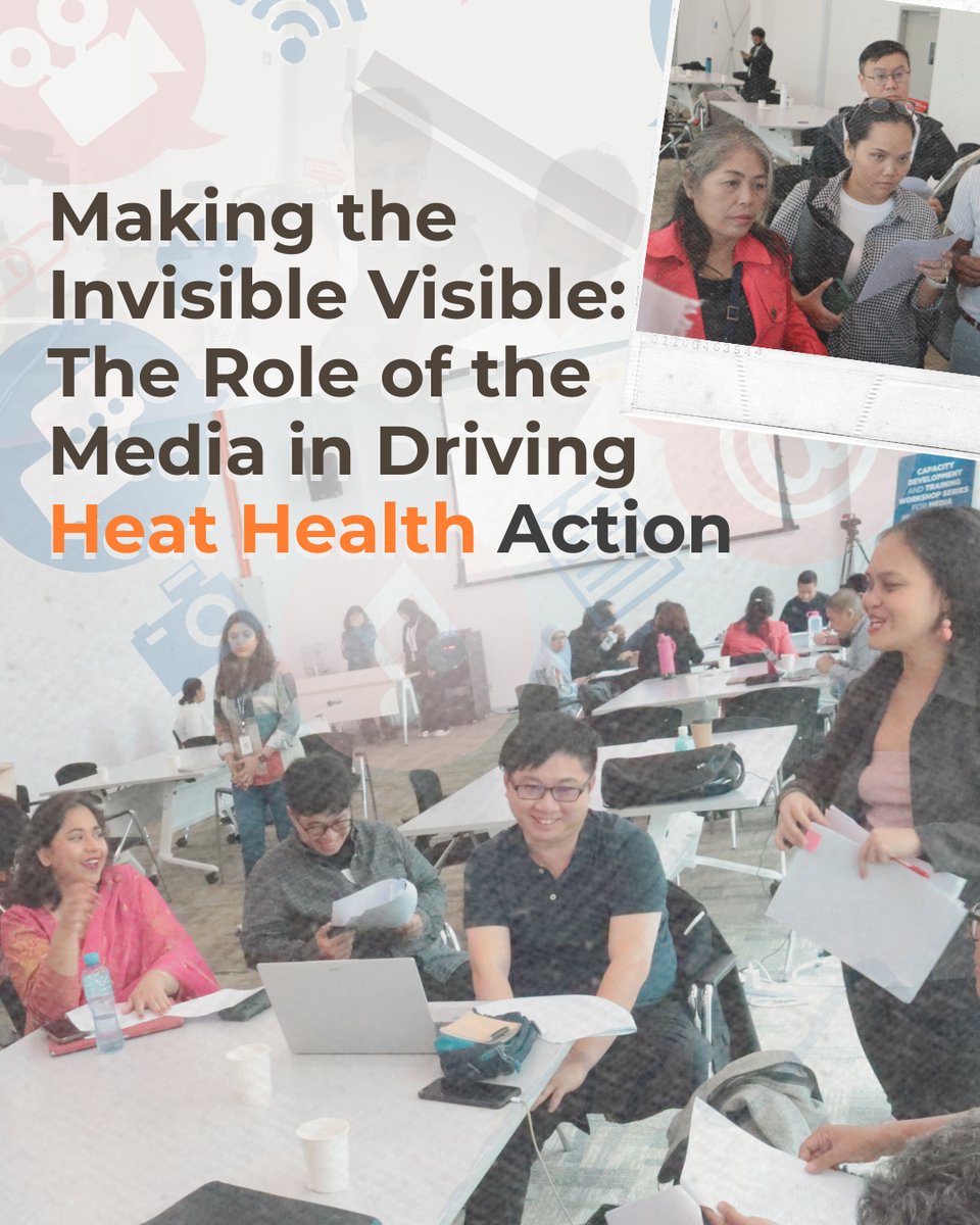 Unlike floods and typhoons, the impacts of extreme heat on our health are often invisible. This makes raising awareness and driving action more urgent than ever. Partnering with the media is key to amplifying these critical conversations. linkedin.com/posts/hrpc-sg_…