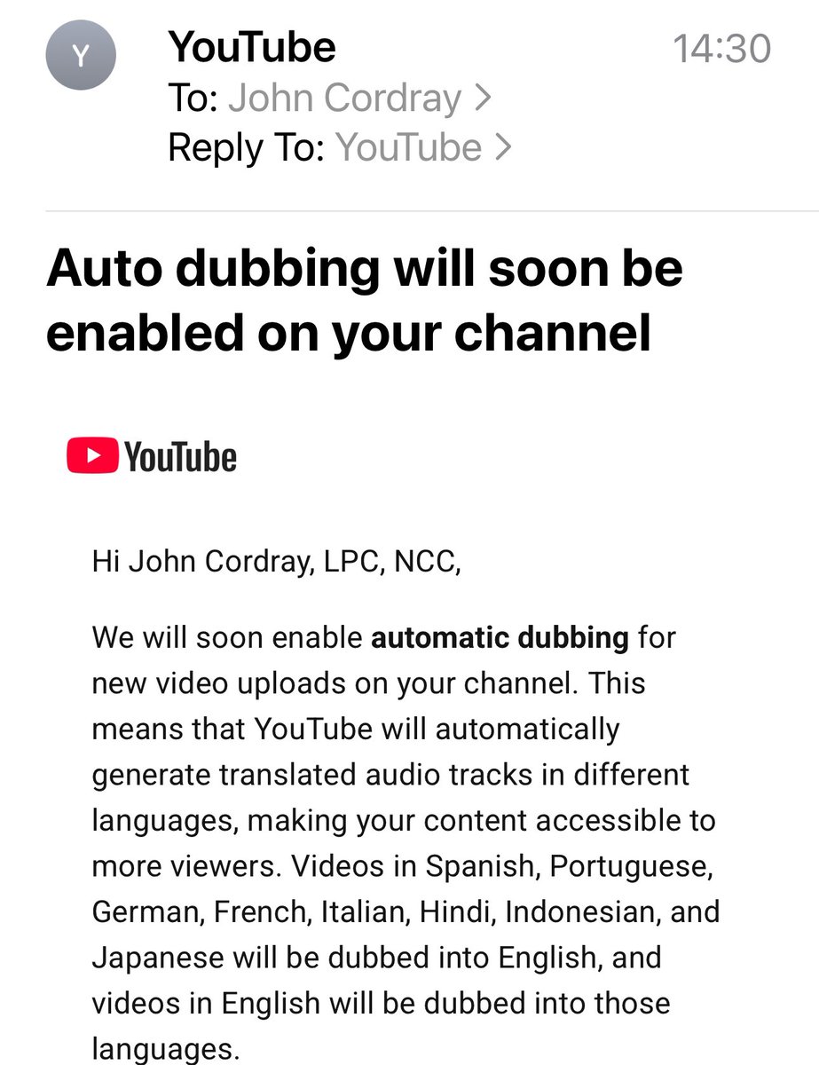 Stoked to see if dubbing on YT will bring more viewers from other countries.

Can’t wait to see what happens! 

Anyone been using this feature? Have you seen a difference?