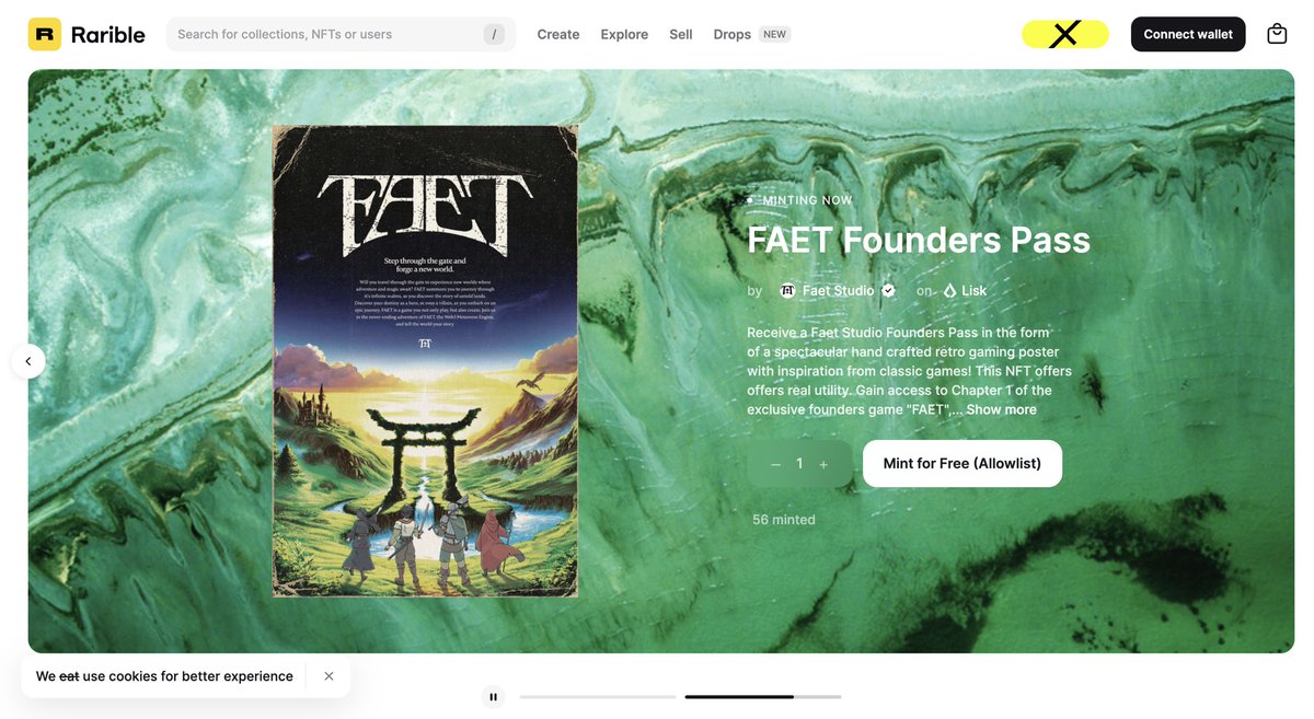 FAET Founders Pass 
<a href="/FaetStudio/">FAET Studio</a> 🤝 <a href="/rarible/">Rarible</a> 
rarible.com/faet-founders-…
