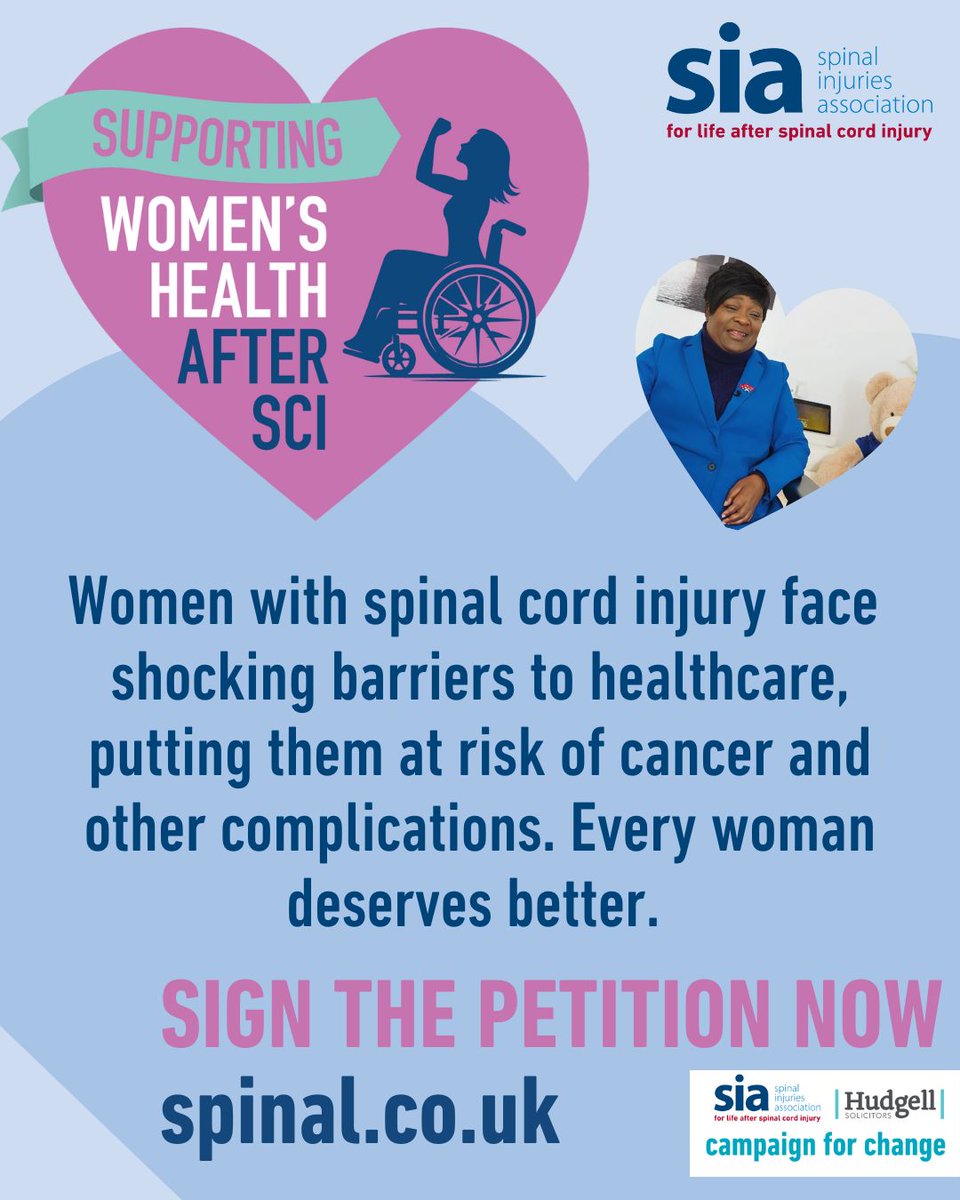 Not only are women with SCI often denied basic breast and cervical screenings due to inaccessible equipment but they also face inadequate support across the board. Why should they settle for less?

We are ﬁghting for change - sign our petition👇
petition.parliament.uk/petitions/7022…