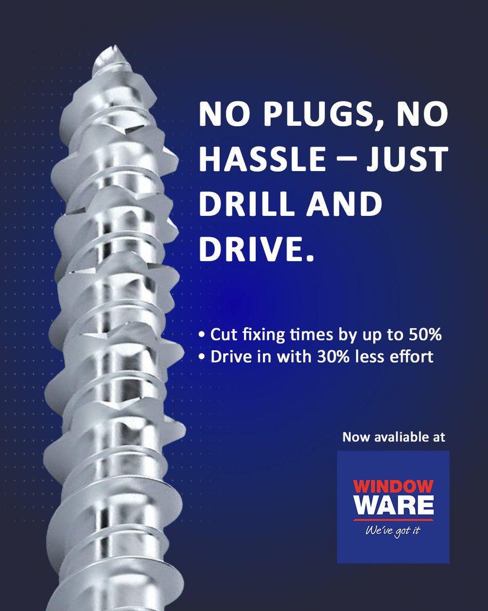 Tired of slow masonry installs? <a href="/Rapierstar/">Rapierstar</a> StarFix PFT fixings to the rescue! Drill, drive, done. No plugs/anchors needed. Direct fixings straight into masonry. Save time &amp; costs. Strong, reliable fix. In stock now! Call 01234 242724 #masonryfixings #construction #Rapierstar
