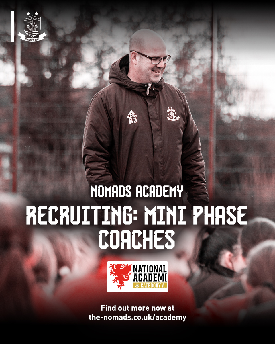 📢

Our FAW Category A Licence Academy are looking for Mini Phase Coaches for the 2025/26 season

Find out more 👇🏻👇🏻

the-nomads.co.uk/news/2025-03-1…