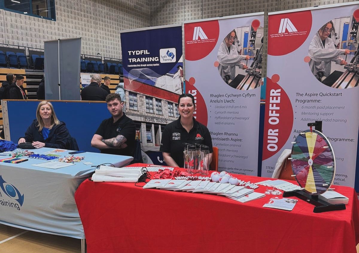 We're at Merthyr Leisure Centre today The Aspire Shared Apprenticeship Programme is excited to be at the Careers Wales "What Next" Event, helping learners explore their next steps. Whether you're considering an apprenticeship or looking for career advice, come and chat with us