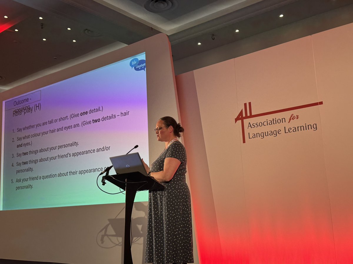 ALL4language's tweet image. Weaving different skills throughout a lesson using just one text with @katelanguages here at #LW2025  #all4language #mfltwitterati #languageskills #listening #speaking #reading #writing #translation #grammar #phonics