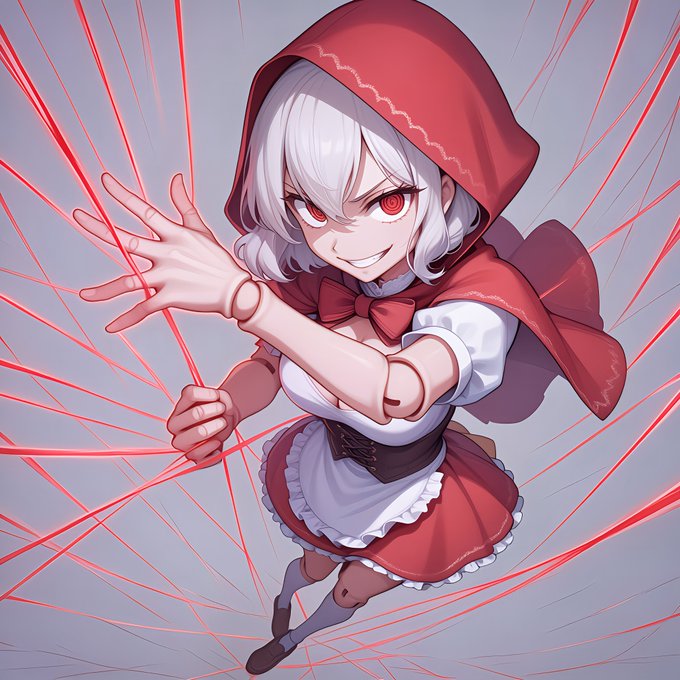 球体関節赤ずきんちゃんこういう感じの子です
#OC 