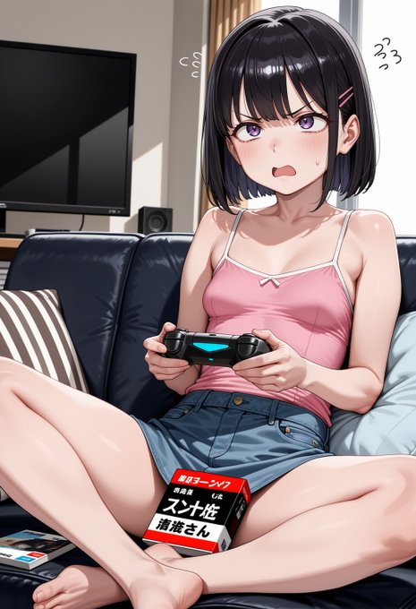 妹とゲーム中 妹:「お兄ちゃんにぜんっぜん勝てないんだけど!」 僕:「(よしよし……あと一勝で罰ゲームだ)」