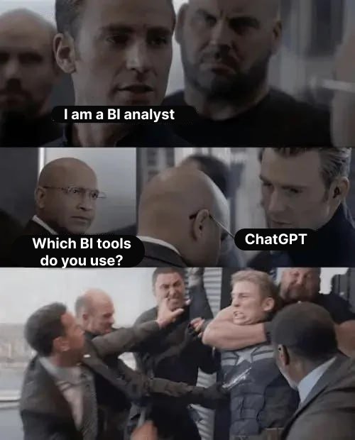 "BI tools" are evolving... or are they? 🤔

Some days, it’s Power BI and Tableau. Other days… well, you know. 😆

What’s the most unexpected tool you’ve used for analytics? Drop it in the comments! ⬇️