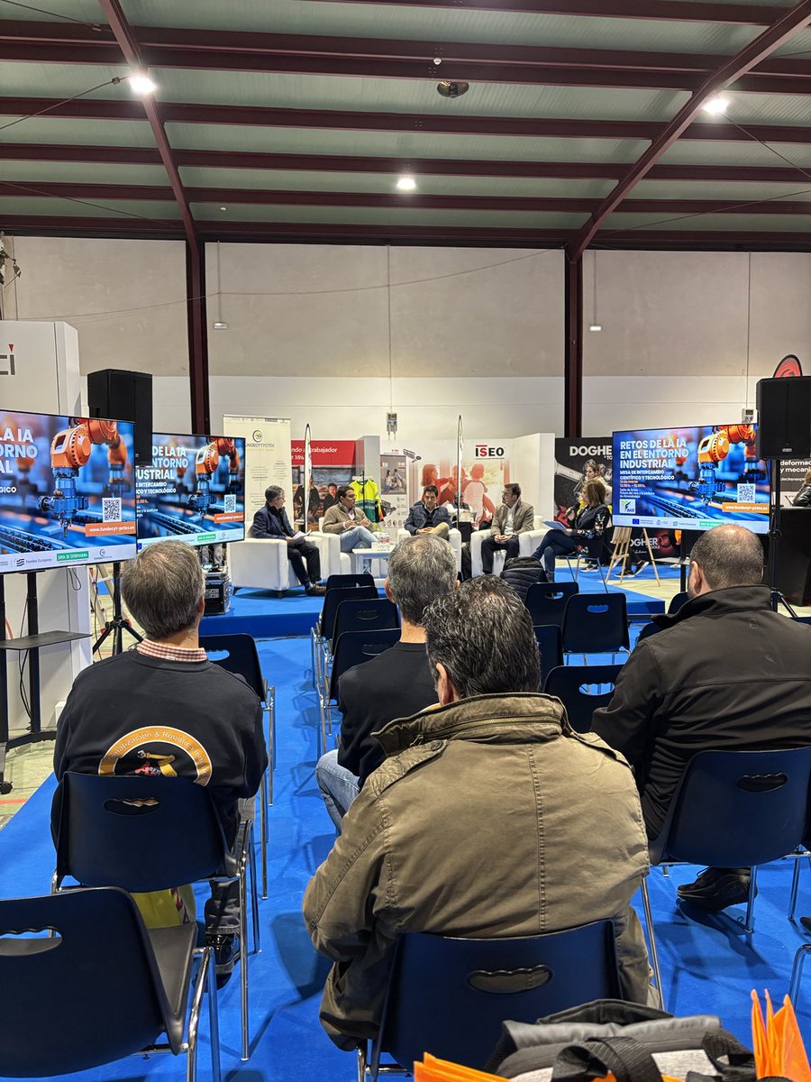 Mesa de Intercambio: Retos de la IA en el entorno industrial, ahora en @feriafimir, con ⁦⁦<a href="/infouex/">UEx</a>⁩ <a href="/inquiba/">Inma</a> <a href="/solute/">solute</a> ⁦<a href="/FundecytPCTEX/">FUNDECYT-PCTEX</a>⁩