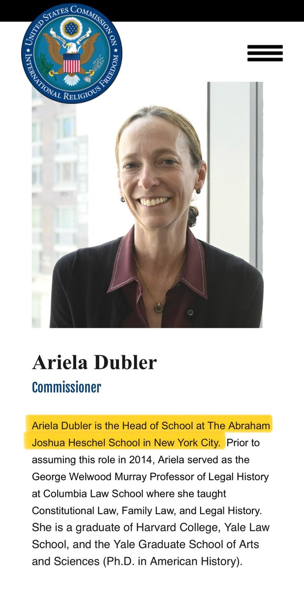 Milajoy's tweet photo. 🚨BOMBSHELL ALERT: JUDGE’S WIFE CAUGHT IN TRUMP DEPORTATION SCANDAL!🚨

Buckle up, folks—this one’s a doozy! Ariela Dubler, wife of U.S. Federal Judge Jesse Furman, is under the spotlight after her hubby slammed the brakes on President Trump’s deportation order targeting Palestinian foreign national Mahmoud Khalil. But here’s the kicker: both Furman and Dubler are card-carrying Leftist Jews with some serious ties to the Democrat elite.

Dubler’s no small fry—she’s raking in a cool $650,000+ a year as head honcho of The Abraham Joshua Heschel School in NYC (shoutout to their Form 990 for spilling the tea). Meanwhile, her husband’s playing gatekeeper against Trump’s national security moves. Coincidence? We think not.

The plot thickens: on December 23, 2024—just weeks before Biden’s exit—Senate bigwig Chuck Schumer (yep, @SenSchumer himself) tapped Dubler for a cushy spot on the U.S. Commission on International Religious Freedom. Talk about timing! This appointment screams conflict of interest, especially as Senate Dems are out here today on social media, caping for pro-Hamas Khalil and trashing Trump’s push to deport jihadist foreign nationals who threaten American students.

The receipts? They’re below—check ‘em out! 👇🏻 This isn’t just a family affair; it’s a full-on clash of power, politics, and ideology. Leftist Jews like these two might just be America’s sneakiest foes—self-loathing and all.

From @LauraLoomer