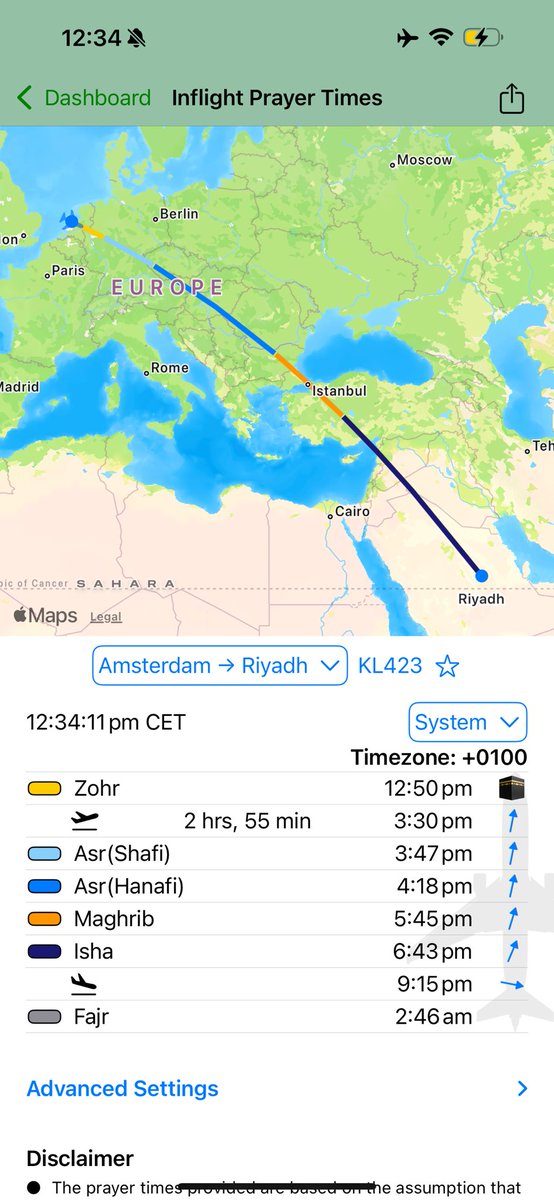 Next flight in 3 hours In shā Allāh. Amsterdam to Riyadh (Najd 😡🤮)

Will be having Iftari over Istanbul… Subhān Allāh.