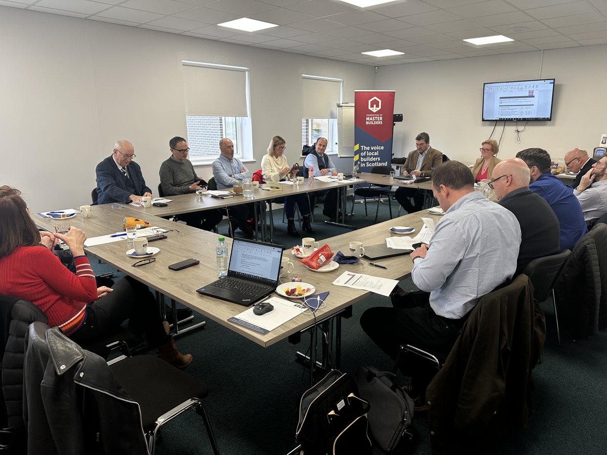 FMB Scotland (@fmbscot_gordon) on Twitter photo Great to bring our <a href="/fmbuilders/">FMB: Master Builders</a> Scotland Board members together for a real meeting in Stirling <a href="/CECA_Scotland/">CECA Scotland 🏴</a> offices. Good discussions and insights shared from #builders across Scotland on #skills challenges, trading conditions, building materials and their ambitions for 2025. Great to bring our <a href="/fmbuilders/">FMB: Master Builders</a> Scotland Board members together for a real meeting in Stirling <a href="/CECA_Scotland/">CECA Scotland 🏴</a> offices. Good discussions and insights shared from #builders across Scotland on #skills challenges, trading conditions, building materials and their ambitions for 2025.