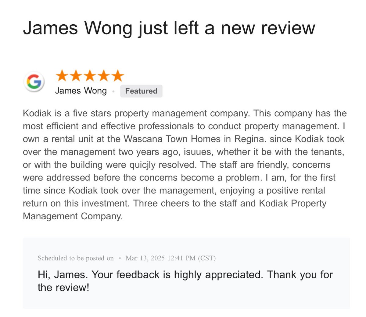 People are starting to notice the Den…

Thanks to James for this review.