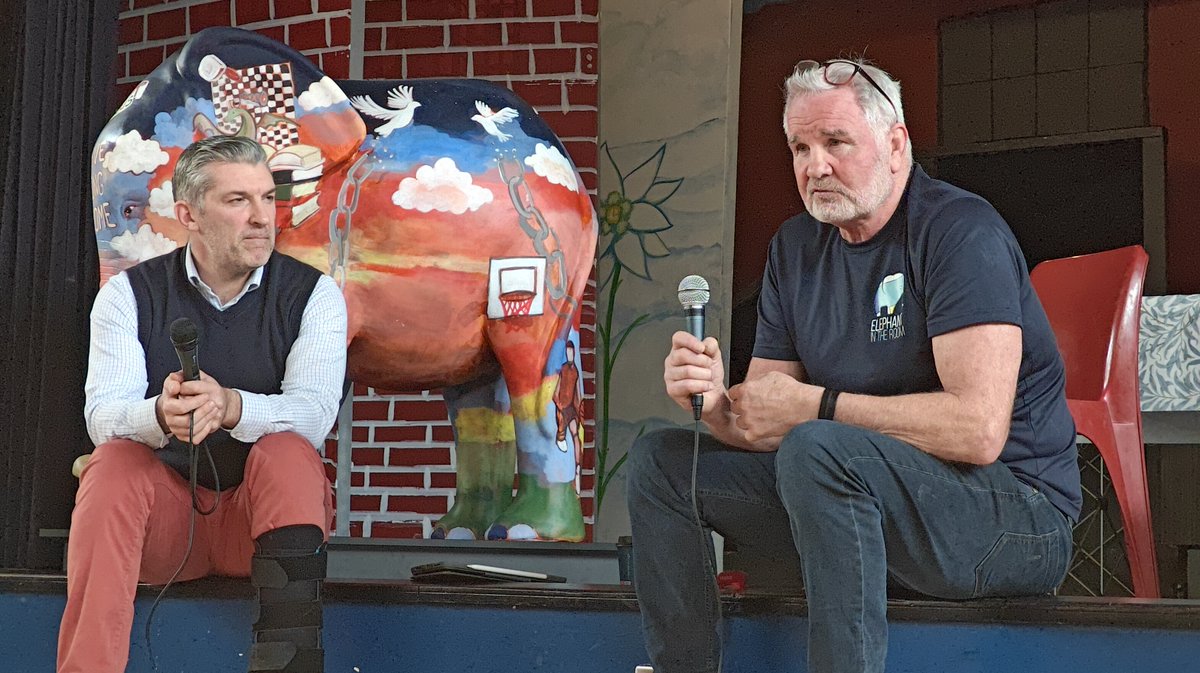 elephantintheroommovement (@elephantin2022) on Twitter photo Brent Pope joined <a href="/StMichaelsColl1/">St Michael's College Union</a> for the launch of their powerful Elephant in the Room statue. 🐘✨
Speaking to over 500 students, Brent shared his own honest journey with mental health, reminding everyone that:
💬 "It’s never weak to speak."
#ElephantInTheRoom #JoinTheHerd Brent Pope joined <a href="/StMichaelsColl1/">St Michael's College Union</a> for the launch of their powerful Elephant in the Room statue. 🐘✨
Speaking to over 500 students, Brent shared his own honest journey with mental health, reminding everyone that:
💬 "It’s never weak to speak."
#ElephantInTheRoom #JoinTheHerd