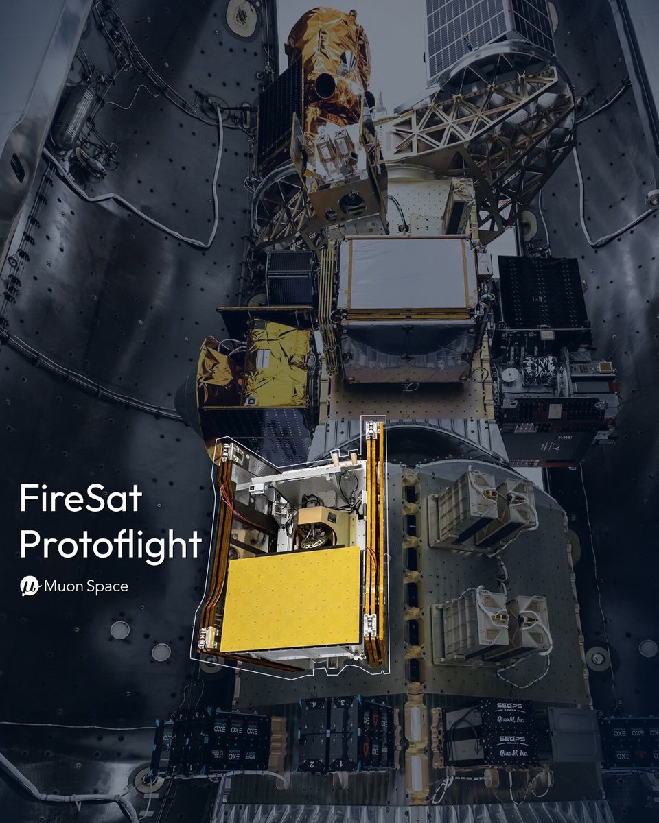 FireSat Protoflight is ready for launch tonight on SpaceX's Transporter 13 mission!
#FireSat #SpaceX #Satellite #Transporter13